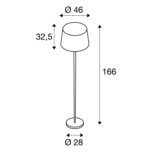 BISHADE, LAMPADAIRE, SL-1, E27