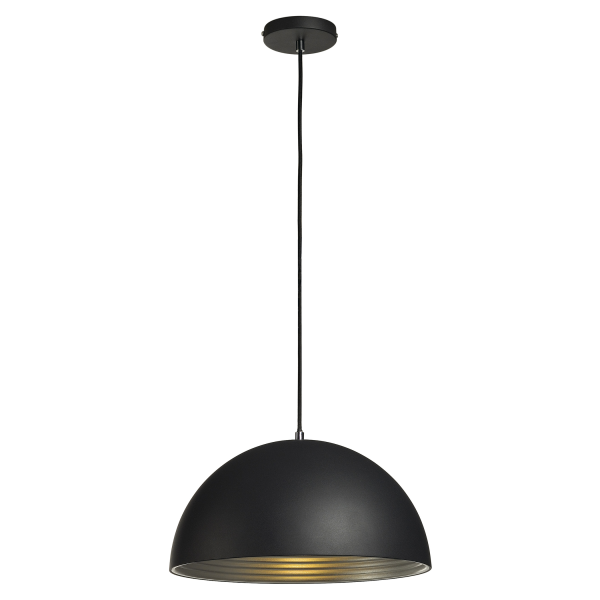 Forchini m suspension, pd-2, 40cm, rond, noir/argent, e27, max. 40w