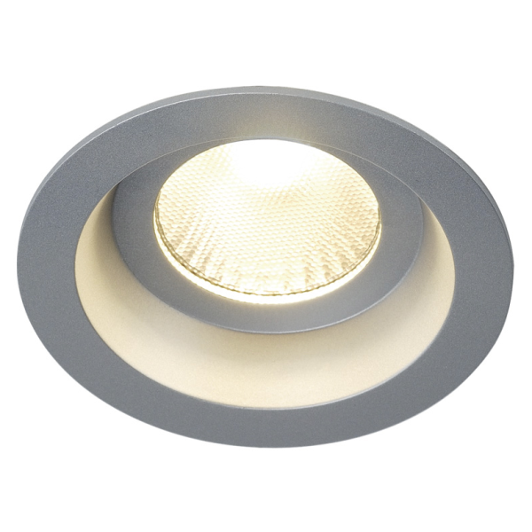 Spot encastré BOOST - IP44 - 9W - Rond - Gris Argent - LED Blanc Chaud - SLV by Declic