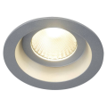 Spot encastré BOOST - IP44 - 9W - Rond - Gris Argent - LED Blanc Chaud - SLV by Declic