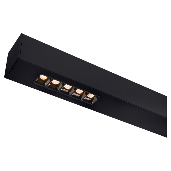 Q-line®, plafonnier intérieur, 2m, noir, led, 85w, 3000k, variable triac