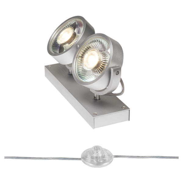 Kalu qpar111 2 lampe à poser, gris argent, max 75w