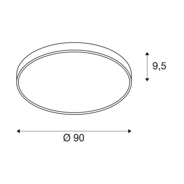 Medo 90 corona, plafonnier intérieur, rond, blanc, led, 78w, 3000k/4000k, variable dali