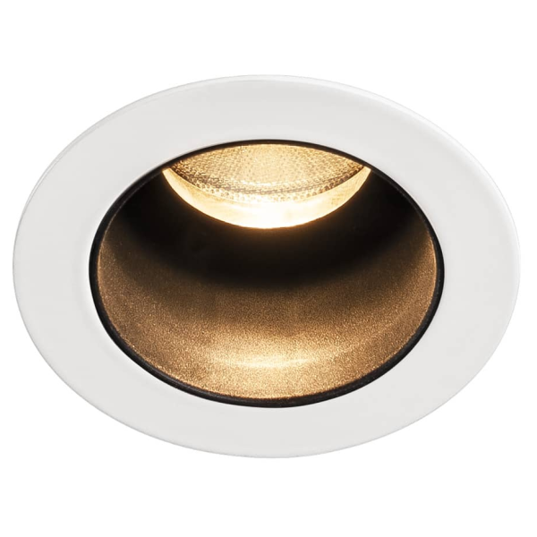 Horn medi, encastré de plafond ou mural intérieur, blanc/noir, led, 5w, 3000k