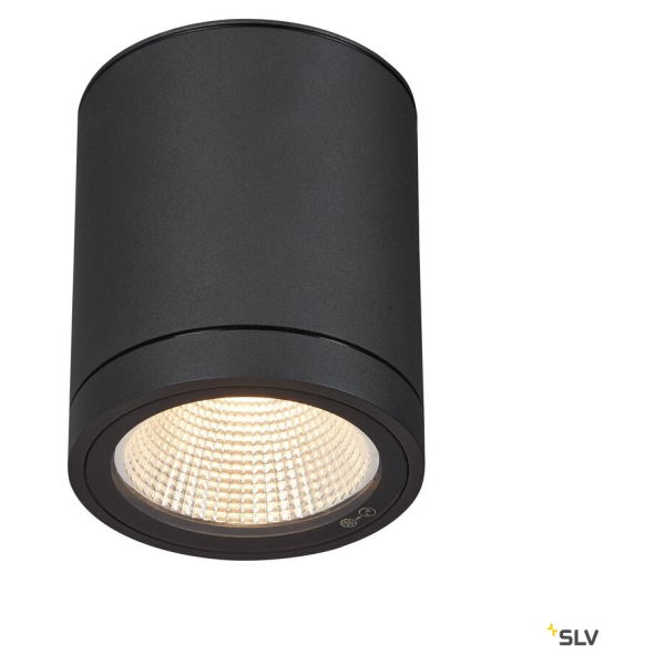 Enola, plafonnier extérieur, rond, m, anthracite, led, 10w, 3000k/4000k, ip65