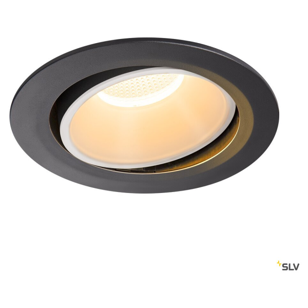 Numinos, encastré de plafond intérieur, 40°, noir/blanc, led, 2700k, orientable