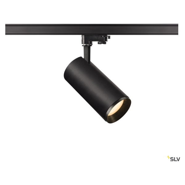 Numinos, spot pour rail 3 allumages, intérieur, 36°, noir, led, 28w, 2700k, variable triac