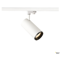 Numinos, spot pour rail 3 allumages, intérieur, 60°, blanc/noir, led, 28w, 2700k, variable triac