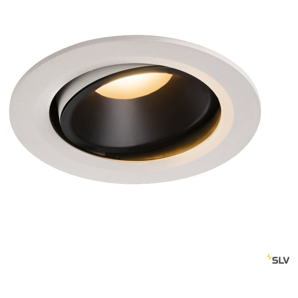 Numinos, encastré de plafond intérieur, 40°, blanc/noir, led, 2700k, orientable