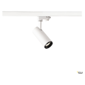 Numinos, spot pour rail 3 allumages, intérieur, 45°, blanc/noir, led, 10,42w, 4000k, variable triac