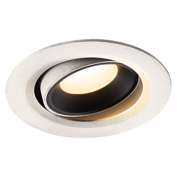 Numinos® move xs, encastré de plafond intérieur, orientable, 20°, blanc/noir, led, 7w, 3000k