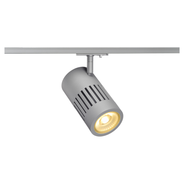 Structec, gris argent, led 28w, 3000k, 60°, adapt rail 1 all. inclus