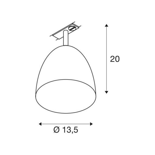 Para cone 14, spot pour rail 1 allumage, intérieur, noir laqué/or, gu10/qpar51, 25w max