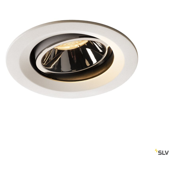 Numinos, encastré de plafond intérieur, 55°, blanc/chrome, led, 3000k, orientable