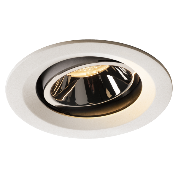 Numinos, encastré de plafond intérieur, 55°, blanc/chrome, led, 3000k, orientable