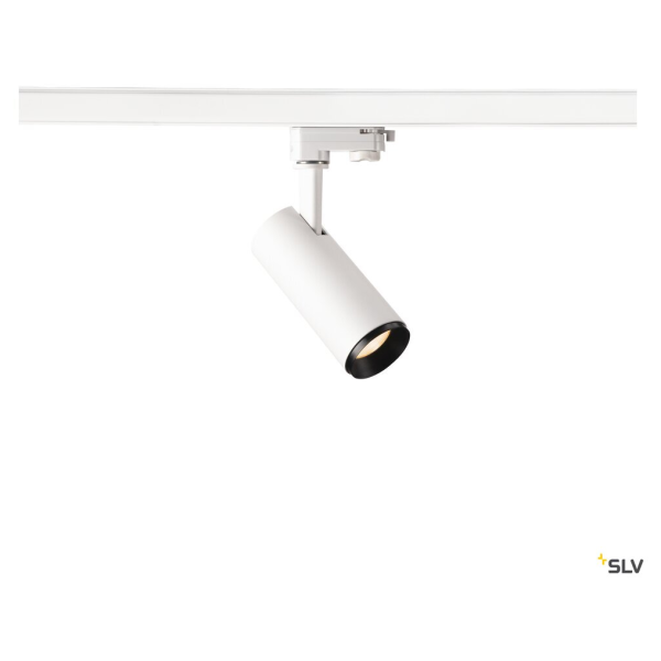 Numinos, spot pour rail 3 allumages, intérieur, 60°, blanc/noir, led, 10,42w, 2700k, variable triac