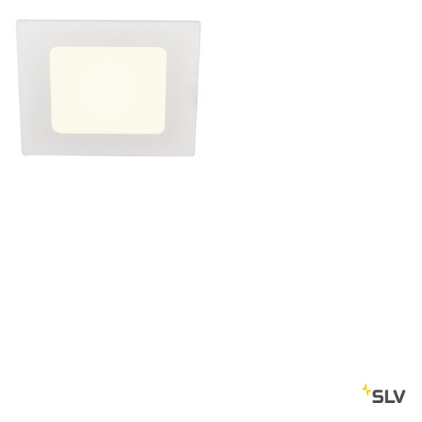 Senser 12, encastré de plafond intérieur, carré, blanc, led, 4000k