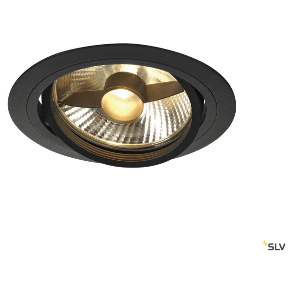 New tria es111 encastré. rond. noir. max. 75w. lames ressorts