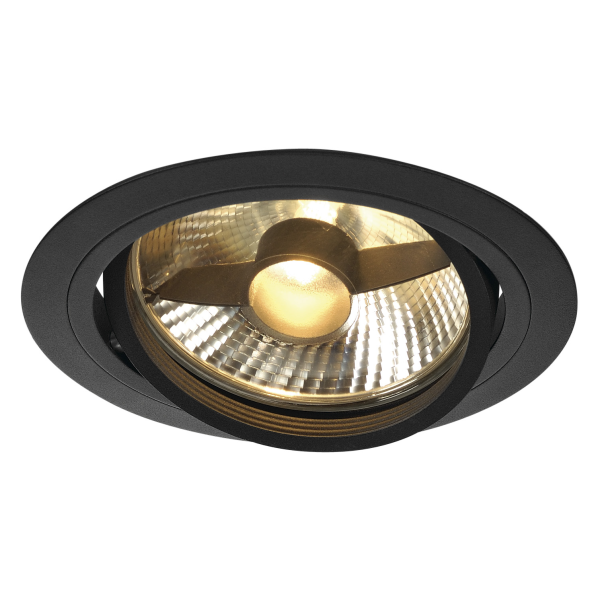 New tria es111 encastré. rond. noir. max. 75w. lames ressorts