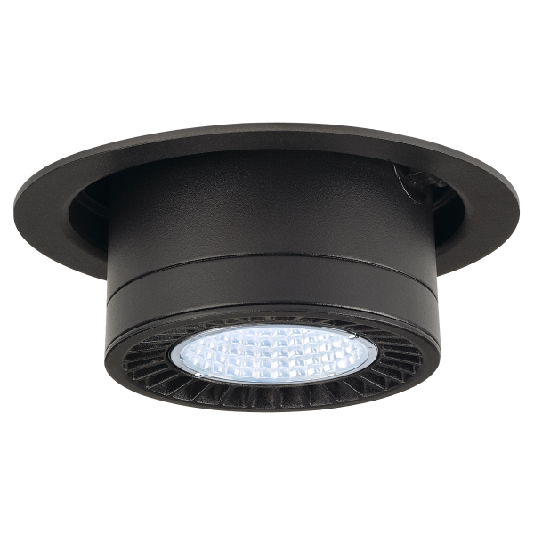 Slv by declic supros move, encastré, rond, noir, 3150lm 4000k, slm led 33,5w, 60°