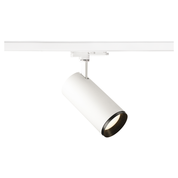 Numinos, spot pour rail 3 allumages, intérieur, 60°, blanc/noir, led, 28w, 4000k, variable dali