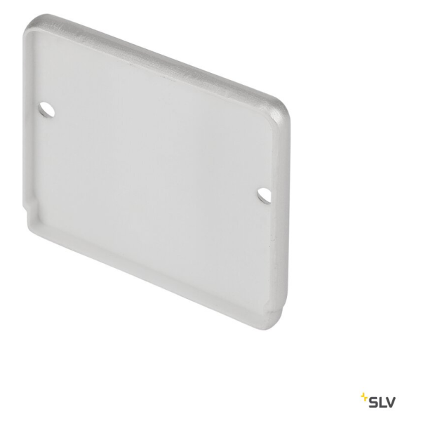 SLV by Declic GLENOS Embouts pour profil industriel plat, gris argent, 2 pièces