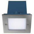 Frame outdoor 16 led encastré, carré, inox, blanc