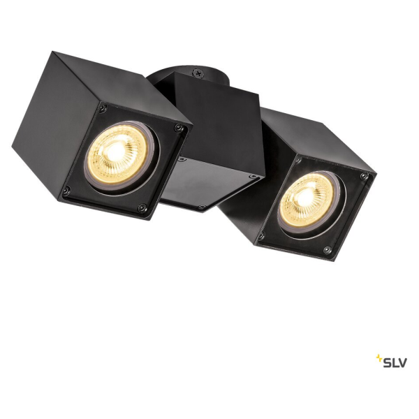 Altra dice, applique et plafonnier intérieur, double, noir, gu10/qpar51, 2x 50w max