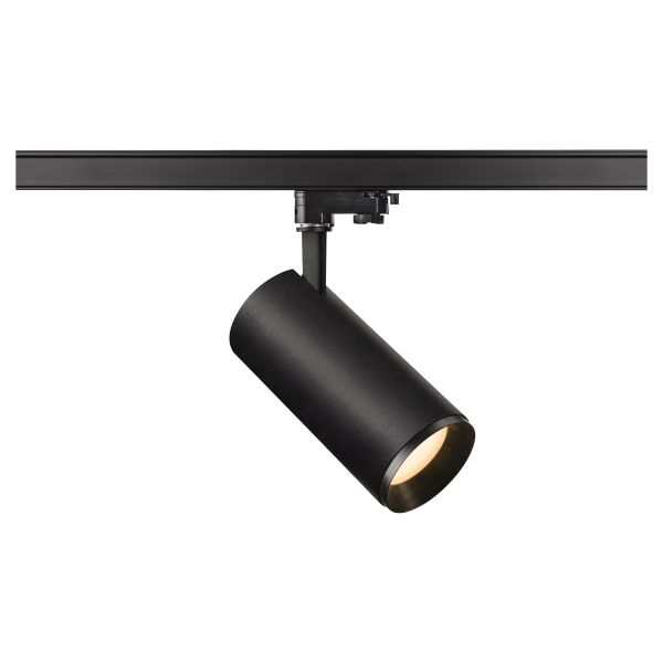 Numinos, spot pour rail 3 allumages, intérieur, 60°, noir, led, 28w, 2700k, variable triac