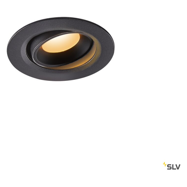 Numinos® move xs, encastré de plafond intérieur, orientable, 55°, noir, led, 7w, 2700k