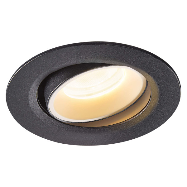 Numinos® move xs, encastré de plafond intérieur, orientable, 20°, noir/blanc, led, 7w, 3000k