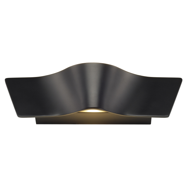 Wave wall applique. noir. 2x4.5w led 3000k