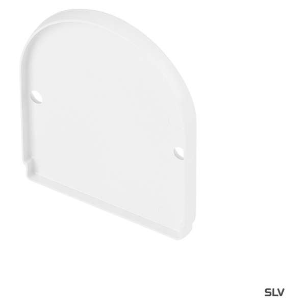 SLV by Declic GLENOS Embouts pour profil industriel arrondi, blanc, 2 pièces