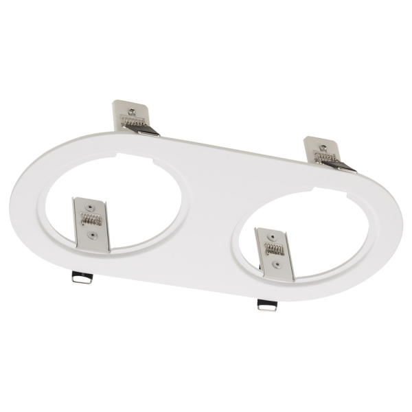 CADRE DOUBLE ROND POUR ENCASTRE CMH, BLANC