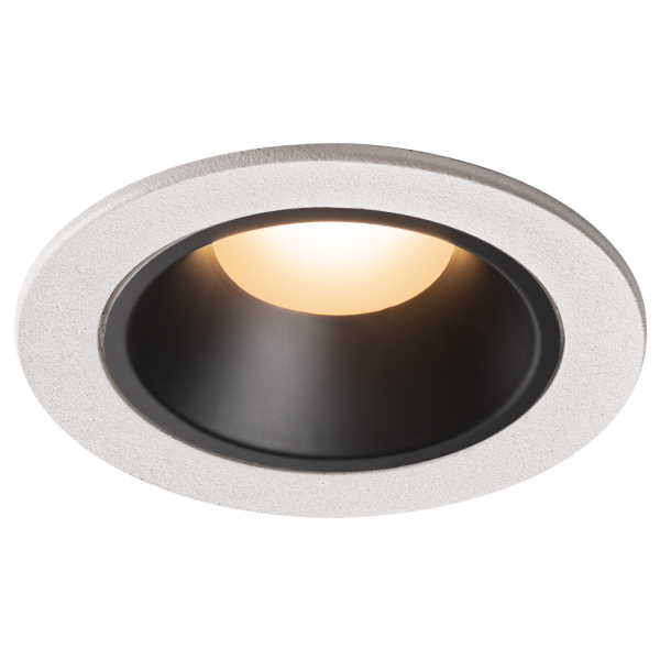 Numinos, encastré de plafond intérieur, 20°, blanc/noir, led, 2700k