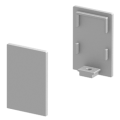 SLV by Declic GRAZIA 10, embouts hauts pour profil standard, 2 pcs., alu anodisé