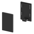 SLV by Declic GRAZIA 10, embouts hauts pour profil standard, 2 pcs., noir