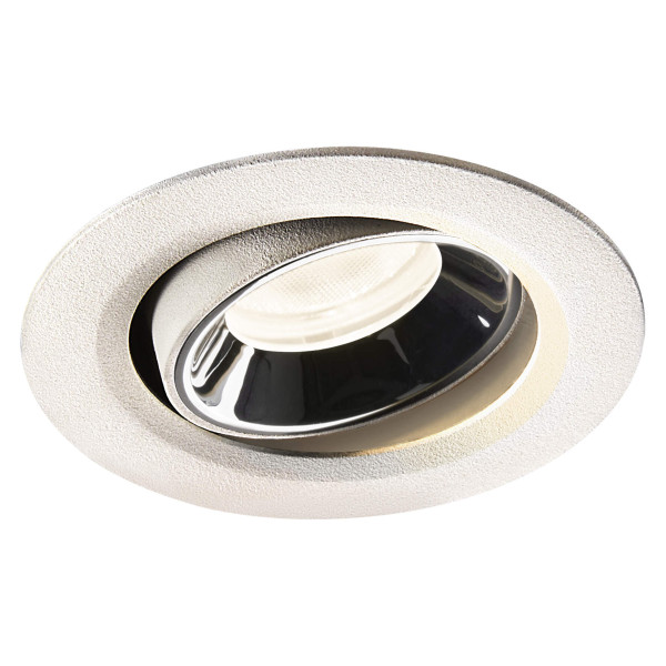 Numinos® move xs, encastré de plafond intérieur, orientable, 20°, blanc/chrome, led, 7w, 4000k