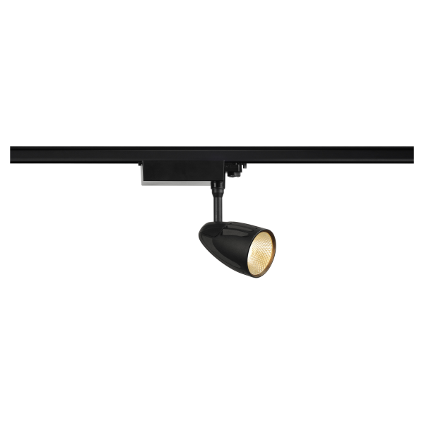 Spot t, spot pour rail 3 allumages, intérieur, noir, led, 39w, 3000k