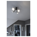 Tec kalu, plafonnier intérieur, quad, angle 60°, blanc/noir, led, 60w, 3000k, variable triac