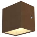 Sitra cube, applique extérieure, rouille, led, 10w, 3000k, ip44