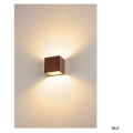 Sitra cube, applique extérieure, rouille, led, 10w, 3000k, ip44