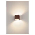 Sitra cube, applique extérieure, rouille, led, 10w, 3000k, ip44