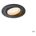 Numinos® move s, encastré de plafond intérieur, orientable, 55°, noir/blanc, led, 8,6w, 2700k