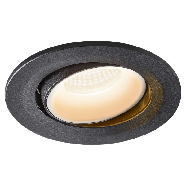 Numinos® move s, encastré de plafond intérieur, orientable, 55°, noir/blanc, led, 8,6w, 2700k