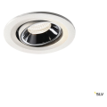 Numinos® move s, encastré de plafond intérieur, orientable, 55°, blanc/chrome, led, 8,6w, 4000k