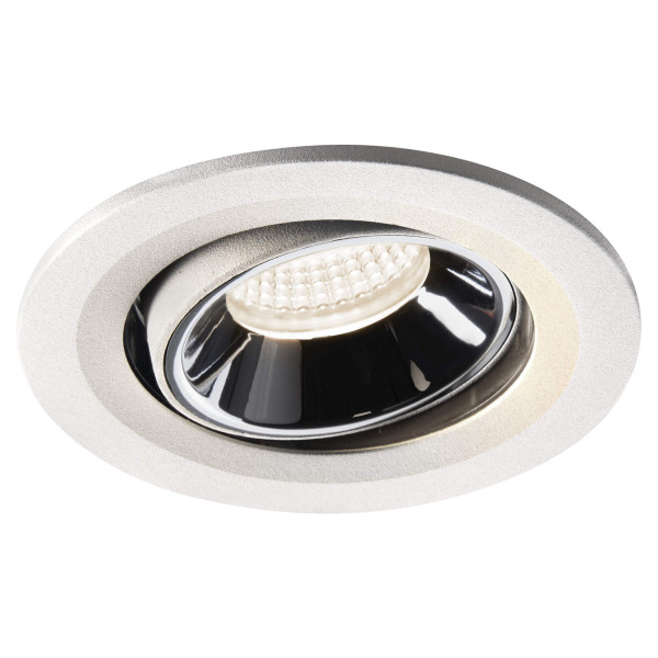 Numinos® move s, encastré de plafond intérieur, orientable, 55°, blanc/chrome, led, 8,6w, 4000k