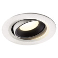 Numinos® move xs, encastré de plafond intérieur, orientable, 55°, blanc/noir, led, 7w, 4000k