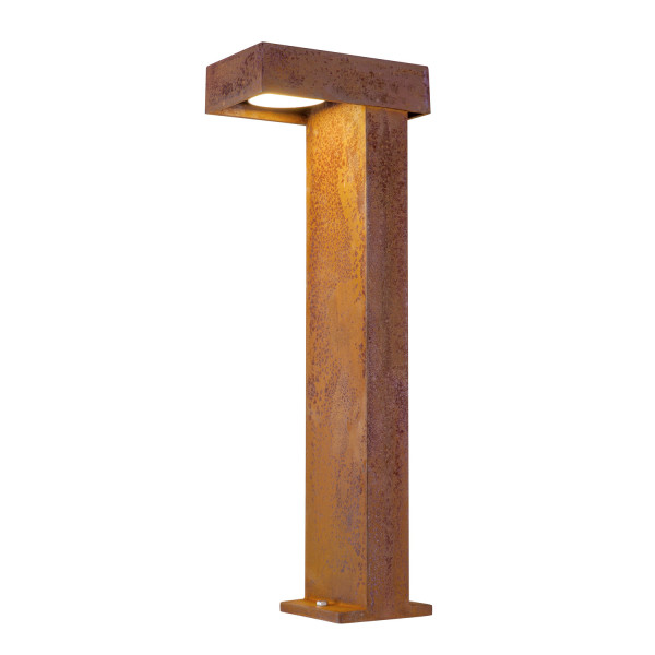 Rusty® pathlight 70, borne extérieure, fonte rouillée, led, 8,9w, 3000k, ip55