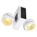 Tec kalu, plafonnier intérieur, double, angle 24°, blanc/noir, led, 31w, 3000k, variable triac